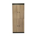 Ver imagem 4 de Kit 3 Armários Locker Guarda Volume 4 Portas com Chave Multiuso , Academia e Vestiário ME4204 Marrom