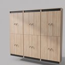 Ver imagem 2 de Kit 3 Armários Locker Guarda Volume 4 Portas com Chave Multiuso , Academia e Vestiário ME4204 Marrom
