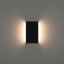 Ver imagem 2 de Arandela Stella Reflex Led 20cm Ip65 6w Bivolt Preto - 2700k - Luz Amarela
