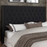Cabeceira Cama Box Casal 140cm Estofada Frizza P05 Veludo Preto - Lyam Decor - 2