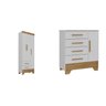 Quarto Infantil Completo Guarda Roupa 3 Portas 2 Gavetas com Cômoda Selene Espresso Móveis - 2