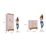 Quarto Infantil Completo Guarda Roupa 3 Portas 2 Gavetas com Cômoda Selene Espresso Móveis - 3