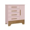 Quarto Infantil Completo Guarda Roupa 3 Portas 2 Gavetas com Cômoda Selene Espresso Móveis - 5