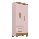 Ver imagem 4 de Quarto Infantil Completo Guarda Roupa 3 Portas 2 Gavetas com Cômoda Selene Espresso Móveis