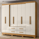 Ver imagem 1 de Guarda Roupa Lume Nobre 8 Portas Freijó Off White