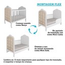 Ver mais imagens de Quarto de Bebê Berço com Capitonê Guarda Roupa e Cômoda com Janela Maya Clássico Espresso Móveis Branco/Brilho/Pena Areia
