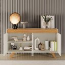 Ver imagem 2 de Buffet Sevilha 4 Portas Cor:Off White/Naturalle