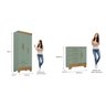 Quarto Infantil Completo Guarda Roupa 3 Portas 2 Gavetas com Cômoda Selene Espresso Móveis - 3
