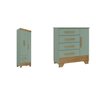 Quarto Infantil Completo Guarda Roupa 3 Portas 2 Gavetas com Cômoda Selene Espresso Móveis - 2