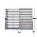 Ver imagem 3 de Janela Veneziana de Alumínio 3 Folhas 100 X 80cm Linha Modular Esquadrias Bergamo