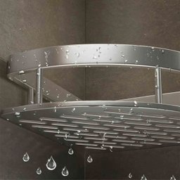 Suporte Prateleira de Canto Banheiro Box Shampoo Sabonete Organizador Cosmeticos Cozinha Casa Lavand - 3
