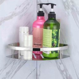 Suporte Prateleira de Canto Banheiro Box Shampoo Sabonete Organizador Cosmeticos Cozinha Casa Lavand - 4