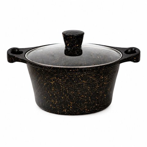 Panela Grande Cerâmica Antiaderente Fogao Indução Preta 28cm