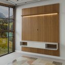 Ver imagem 6 de Painel para Tv até 75 Polegadas Colombo 1 Porta com Led Cinamomo/off White - Panorama Móveis