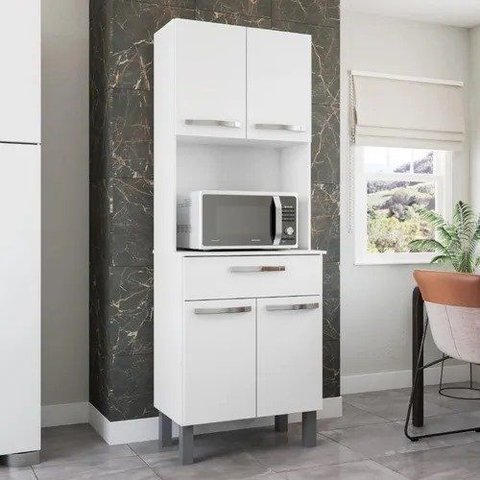 Armário de Cozinha 4 Portas Branco