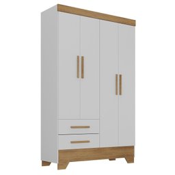 Quarto Infantil Completo Guarda Roupa 4 Portas 2 Gavetas com Cômoda Liz Espresso Móveis - 5