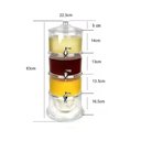 Ver imagem 7 de Suqueira Tripla Acrilica 10 Litros Kit Dispenser 3 em 1 Independente Empilhavel para Agua e Suco Uso