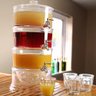 Suqueira Tripla Acrilica 10 Litros Kit Dispenser 3 em 1 Independente Empilhavel para Agua e Suco Uso - 5