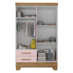 Quarto Infantil Completo Guarda Roupa 4 Portas 2 Gavetas com Cômoda Liz - 7 Quarto Infantil Completo Guarda Roupa 4 Portas 2 Gavetas com Cômoda Liz - 7