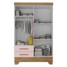 Quarto Infantil Completo Guarda Roupa 4 Portas 2 Gavetas com Cômoda Liz - 7