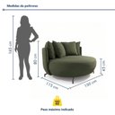 Ver imagem 4 de Poltrona Redonda Decorativa 2 Lugares com Almofadas 150cm Soho