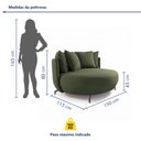 Ver imagem 4 de Poltrona Redonda Decorativa com 6 Almofadas 150cm Soho