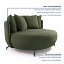 Ver mais imagens de Poltrona Redonda Decorativa com 6 Almofadas 150cm Soho
