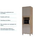 Ver imagem 2 de Paneleiro 70cm Nicho Para Microondas 4 Portas 2 Prateleiras