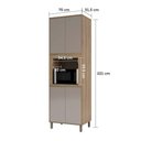 Ver imagem 3 de Paneleiro 70cm Nicho Para Microondas 4 Portas 2 Prateleiras