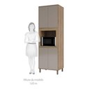 Ver imagem 4 de Paneleiro 70cm Nicho Para Microondas 4 Portas 2 Prateleiras