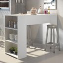 Ver imagem 1 de Bancada Alta Estilo Ilha para Cozinha Gourmet 136x93x50cm Branco