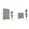Quarto Infantil Completo Guarda Roupa 4 Portas 2 Gavetas com Cômoda Liz - 3