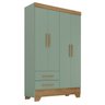 Quarto Infantil Completo Guarda Roupa 4 Portas 2 Gavetas com Cômoda Liz - 4