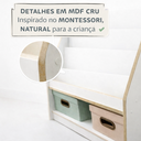 Ver imagem 4 de Estante Infantil Montessori Organizadora de Livros em MDF Branca