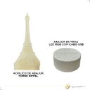 Ver imagem 2 de Abajures de Mesa Acrilico Torre Eiffel Led Rgb Colorido Cabo Usb e Pilha