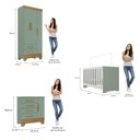 Ver imagem 3 de Quarto de Bebê Completo Guarda Roupa 3 Portas 2 Gavetas com Cômoda e Berço Lily Espresso Móveis