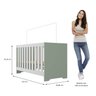 Quarto de Bebê Completo Guarda Roupa 3 Portas 2 Gavetas com Cômoda e Berço Lily Espresso Móveis - 11