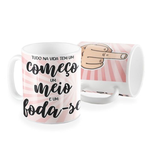 Caneca Tudo na Vida Tem Um Comeco