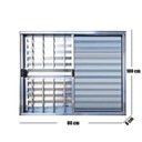 Ver imagem 3 de Janela Veneziana de Alumínio 3 Folhas 100 x 80cm Linha Modular com Grade Esquadrias Bergamo Brilhant