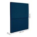 Ver imagem 3 de Cabeceira Solteiro 100 Cm com Frame Luna Suede Azul Marinho Artte