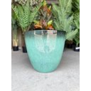 Ver imagem 3 de Vaso para Plantas Grande Decorativo Sala Jardim Alto Brilho e Leve 40cm (liso/azul Piscina)