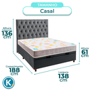 Ver imagem 3 de Kit Cabeceira + Cama Box Bau + Colchão Casal D20 D20 Inducol