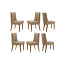 Ver imagem 1 de Cadeira Sala de Jantar Dafne Kit 6 Un Naturalle/linho Bege Turim - Rufato
