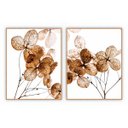 Ver imagem 1 de kit com 2 Quadros Decorativos Florais com Moldura e Vidro para Sala Quarto Escritório 52x67 - Art. Q