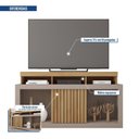 Ver imagem 7 de Rack para TV até 55 Polegadas MDF 136,2cm Frisos Decorativos Valença Marrom