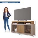 Ver imagem 4 de Rack para TV até 55 Polegadas MDF 136,2cm Frisos Decorativos Valença Marrom