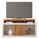 Ver imagem 3 de Rack para TV até 55 Polegadas MDF 136,2cm Frisos Decorativos Valença Bege