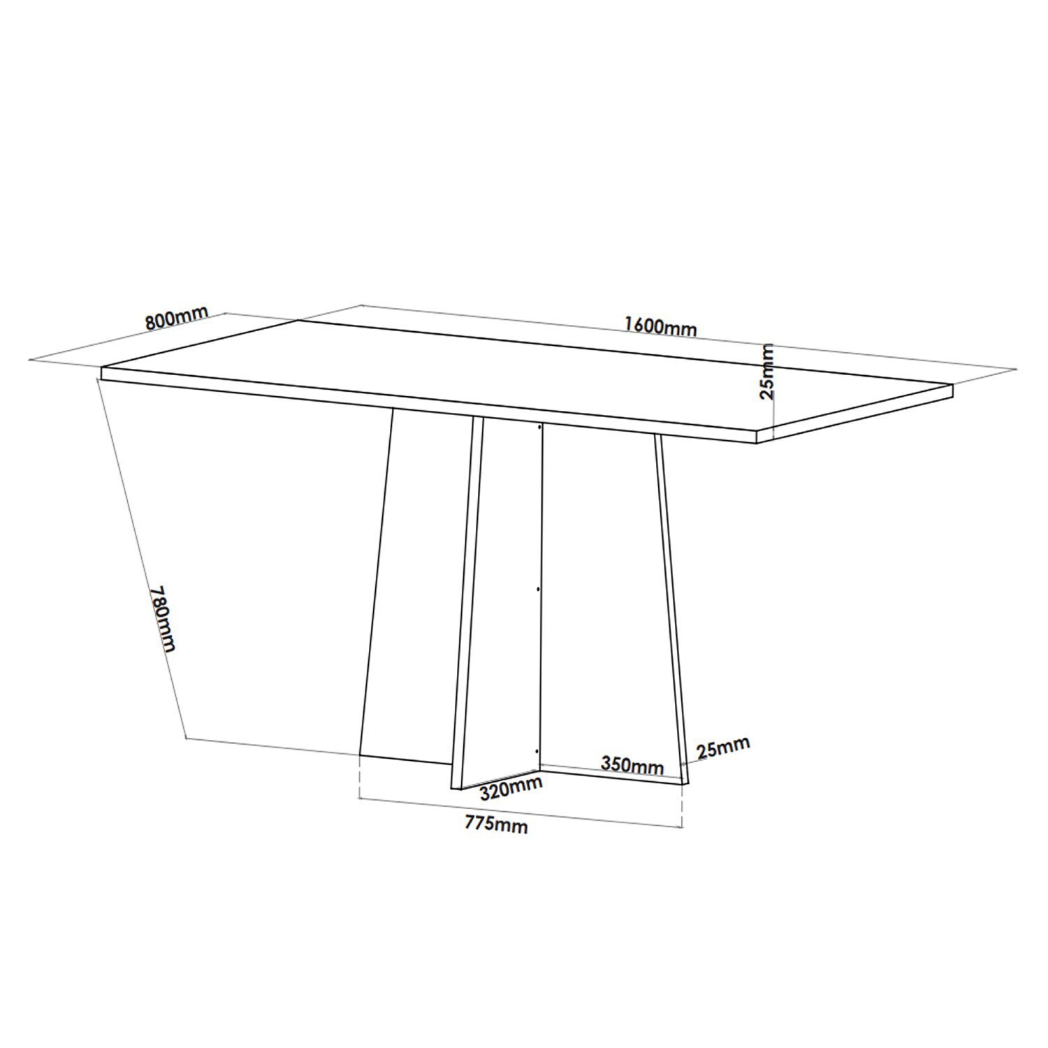 Conjunto de Jantar Mesa Retangular Jacarta com 6 Cadeiras Sol - 3