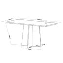 Ver imagem 3 de Conjunto de Jantar Mesa Retangular Jacarta com 6 Cadeiras Sol Bege/Mel/Blonde/Marfim