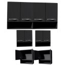 Ver imagem 6 de Armário Aéreo Módulo Suspenso Parede 2 Portas Lavanderia ClickForte Armário Multiuso 2 Portas Preto